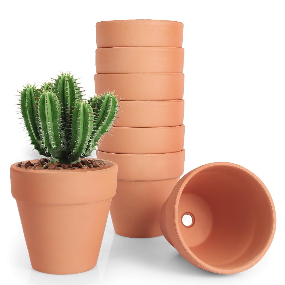 Fcfkuk 4 inch Terracotta Clay Pots with Drainage (24 Pack) – Epic  Agriculture