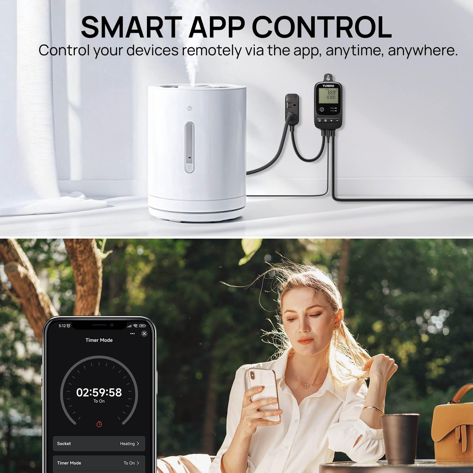 Network Temp Controller Turbro Smart Temp Controller, WiFi-Enabled Thermostat, Timer – Epic ...